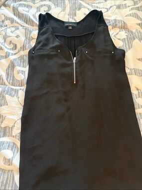 Express Black Sleeveless V-Neck Zip-Front Camisole